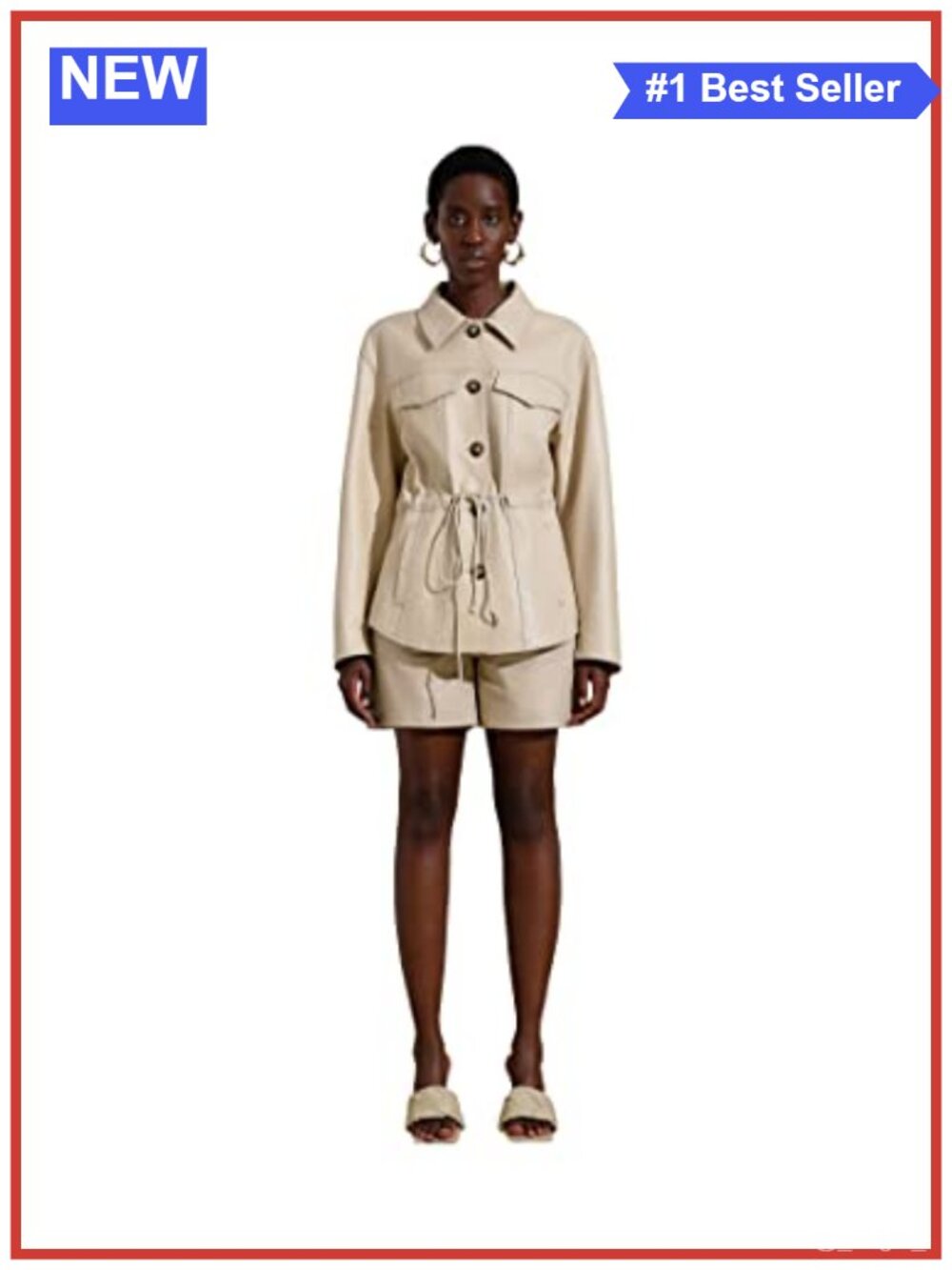 Genuine Leather Jacket Oversized Button Down Turn-Down Collar Coat